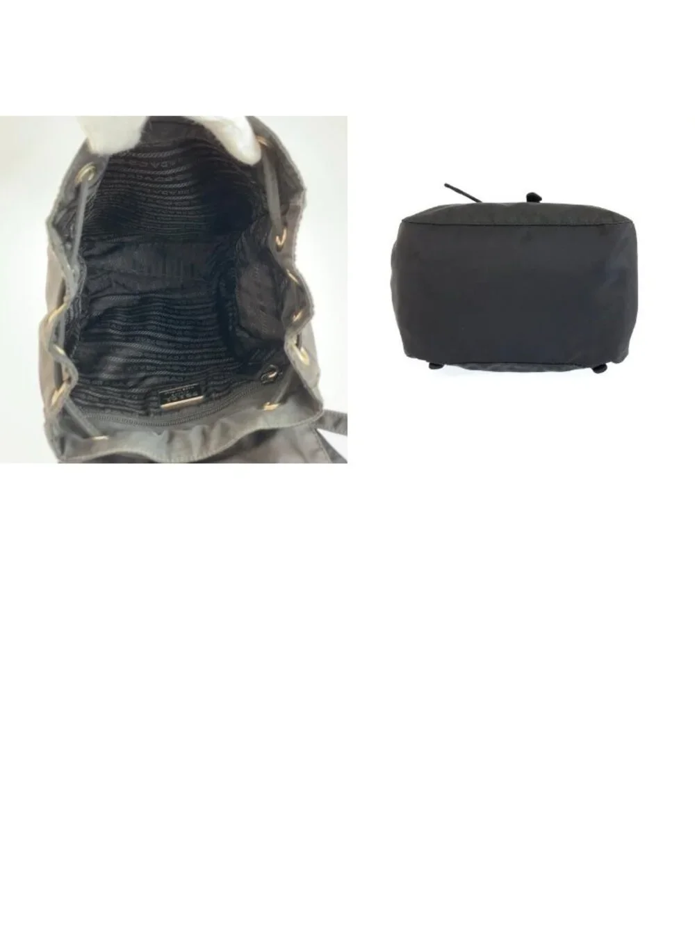 Prada Tessuto Black Silver Nylon Backpack